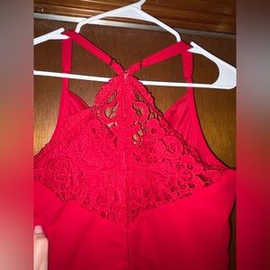 New with tags red jumpsuit